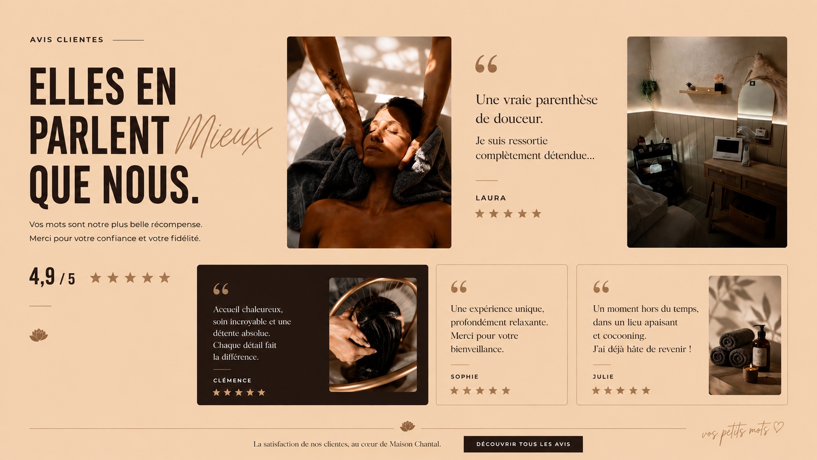 Avis clientes Maison Chantal